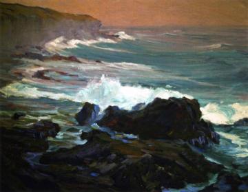 Laguna Coast at Dusk Artwork by Jean Mannheim