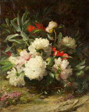 Peonies Artwork by William Jabez Muckley