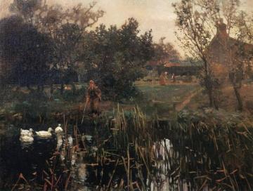 Near Dedham Artwork by Sir Alfred James Munnings