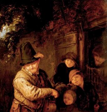 The Itinerant Musician Artwork by Adriaen van Ostade