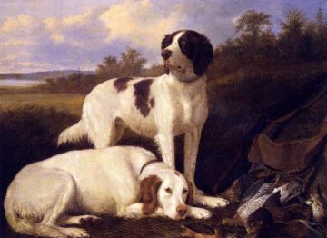 Setters at Rest Artwork by Thomas Hewes Hinckley