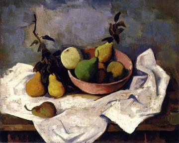 Still Life With Fruit With Rose Colored Bowl Artwork by Karl Hofer