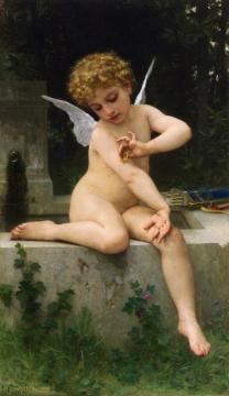 Cupid with Butterfly Artwork by William Adolphe Bouguereau
