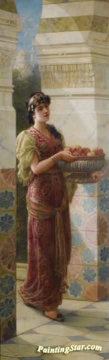 The Fruit Seller Artwork by Emile Eisman-Semenowsky