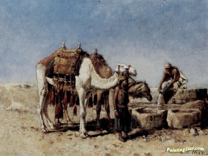 Camels at a Well, Tangiers Artwork by Edwin Lord Weeks