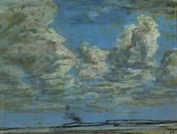 White Clouds Artwork by Eugène-Louis Boudin