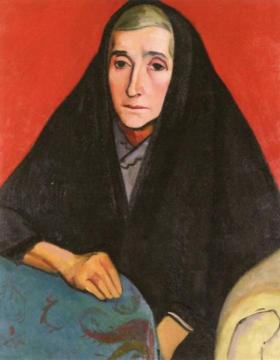 Portrait of an Old Woman Artwork by Jean-Hyppolyte Marchand