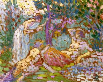 Three Women Artwork by Hippolyte Petitjean