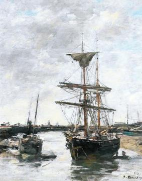 Chanel in Trouville, Low Tide Artwork by Eugène-Louis Boudin