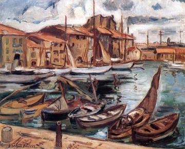 A Fishing Port Artwork by Emile-othon Friesz