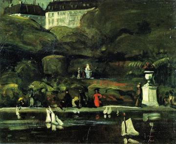 Sailboats, Luxembourg Gardens Artwork by William James Glackens