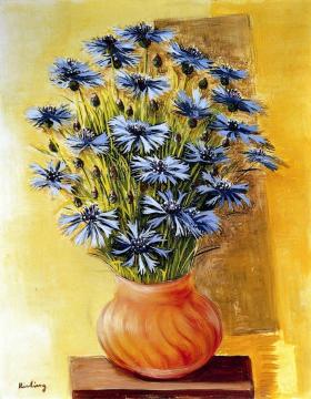 Vase of Flowers Artwork by Moise Kisling