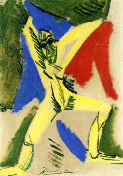 Nude With Drapery, Study For "la Grande Danseuse" Artwork by Pablo Picasso
