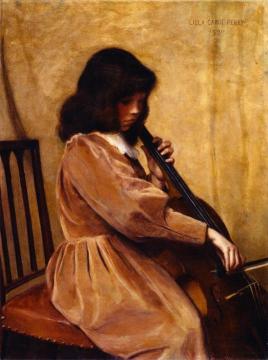 Girl Playing a Cello Artwork by Lilla Cabot Perry