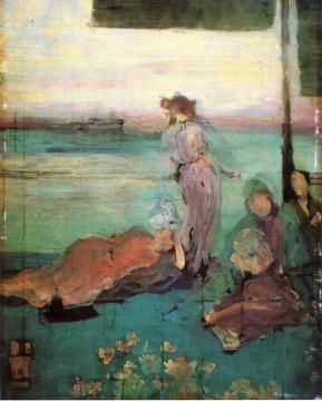 Sketch for "The Balcony" Artwork by James Abbott McNeill Whistler