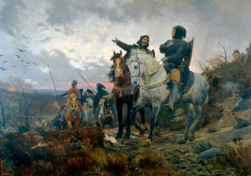 De Sammensvorne Rider Fra Finderup Efter Mordet På Erik Klipping St. Cæcilienat 1286 Artwork by Otto Bache