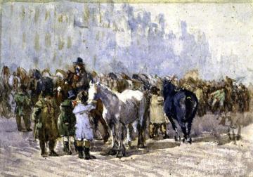 The Birmingham Horse Fair Artwork by David Cox