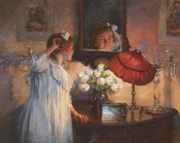 The Mirror Artwork by Albert Chevallier Tayler
