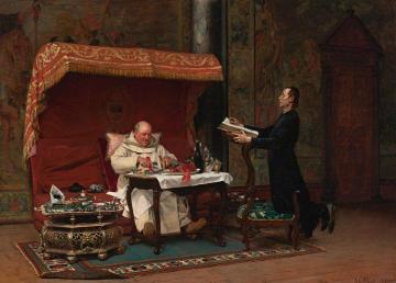 The Canon's Dinner Artwork by Jehan Georges Vibert