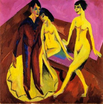Dancing School Artwork by Ernst Ludwig Kirchner