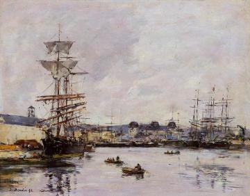 Le Havre, the Casimir Delavigne Basin Artwork by Eugène-Louis Boudin