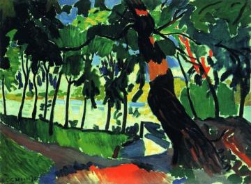 Tree, Landscape at a River Bank Artwork by Andre Derain