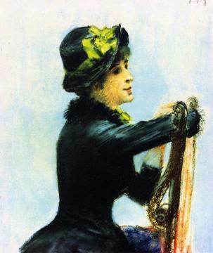 Young Woman with a Hat Artwork by Jean-Louis Forain