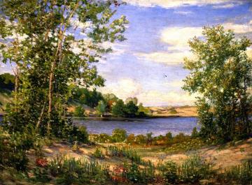 A View Across The Lake, Saugatuck, Michigan Artwork by Joseph Kleitsch