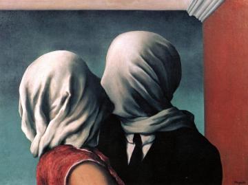 Les Amants Artwork by Rene Magritte