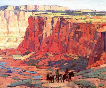 Canyon Riders Artwork by Edgar Alwyn Payne