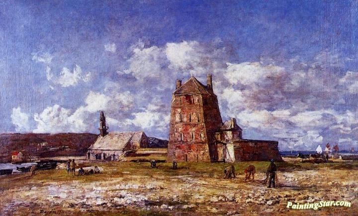 Camaret, the Jetty Artwork by Eugène-Louis Boudin