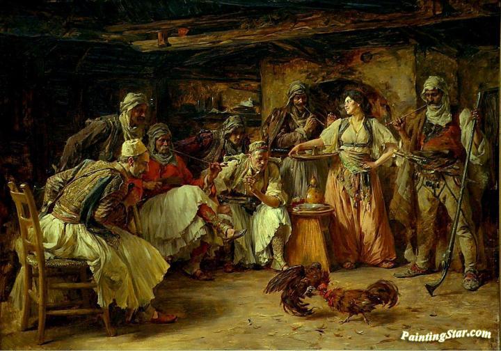 Cock Fight Artwork by Paja Jovanovic