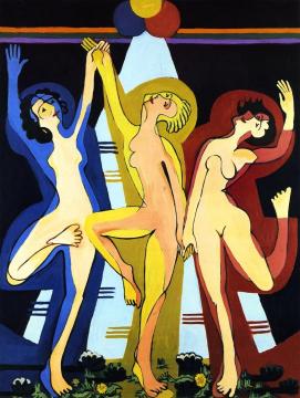 Farbentanz II Artwork by Ernst Ludwig Kirchner