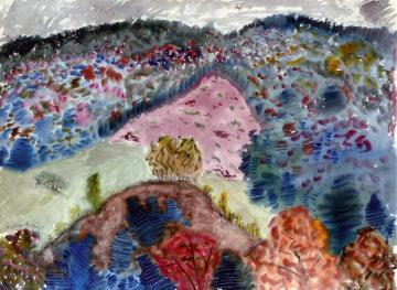 Dappled Hill Artwork by Milton Avery