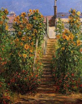 The Steps At Vetheuil Artwork by Claude Oscar Monet