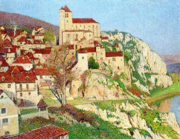 Maisons sur Falaise dans le Lot Artwork by Henri Martin