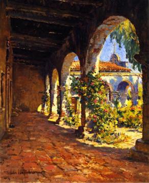 Mission Corridor, San Juan Capistrano Artwork by Colin Campbell Cooper
