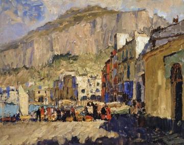 Capri. The Harbor Artwork by Konstantin Gorbatov
