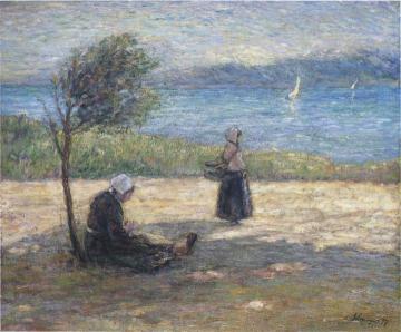 Two Britons by the sea Artwork by Henri Lebasque