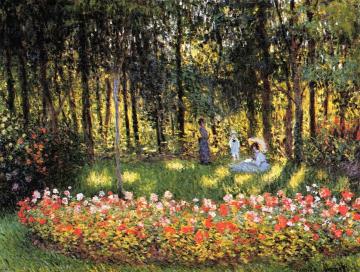 The Artist's Family in the Garden Artwork by Claude Oscar Monet