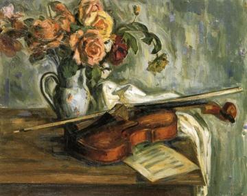 Still Life, Violin Artwork by Louis Ritman