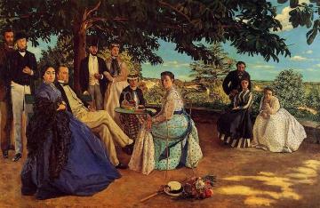 The Family Gathering Artwork by Jean Frederic Bazille