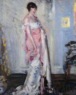 Girl in Pink and White Artwork by Francis Campbell Boileau Cadell