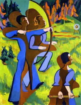 Archery Artwork by Ernst Ludwig Kirchner