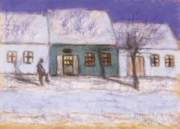 Landscape in Moonlight Artwork by József Rippl-Rónai