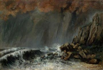 Marine: The Waterspout Artwork by Gustave Courbet