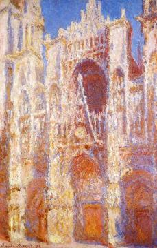 Rouen Cathedral, the Portal in the Sun Artwork by Claude Oscar Monet