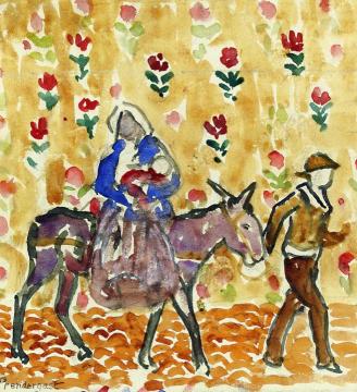 Flight into Egypt Artwork by Maurice Prendergast