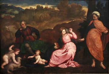 Rest during the Flight to Egypt Artwork by Paris Bordone