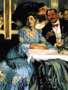 Chez Mouquin Artwork by William James Glackens